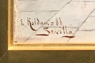 Enrique Roldan In the Courtyard the Alcazar of Seville