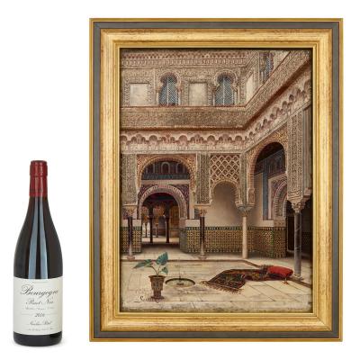 Enrique Roldan Orientalist Oil Painting of the Alc zar of Seville by Enrique Rold n