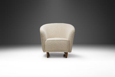 Enveloping Cabinetmaker Armchair in Boucl Europe ca 1950s