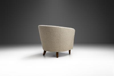 Enveloping Cabinetmaker Armchair in Boucl Europe ca 1950s