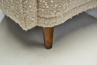 Enveloping Cabinetmaker Armchair in Boucl Europe ca 1950s