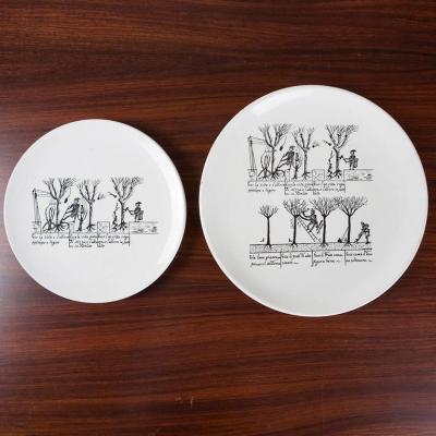 Enzo Bioli Set of 9 Ceramic Plates by Enzo Bioli for Il Picchio