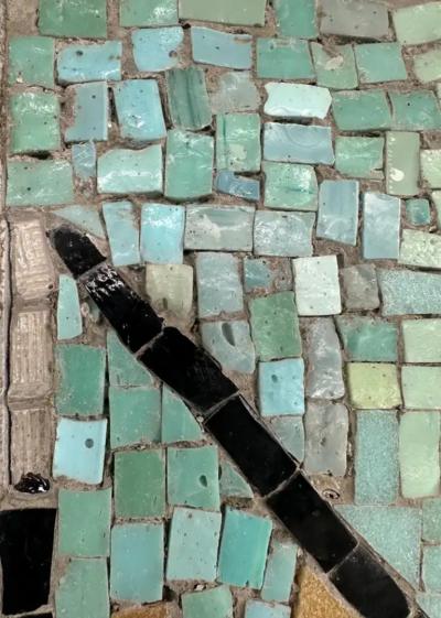 Enzo Gallo Enzo Gallo Monumental Marble Stone Mosaic Wall Sculpture