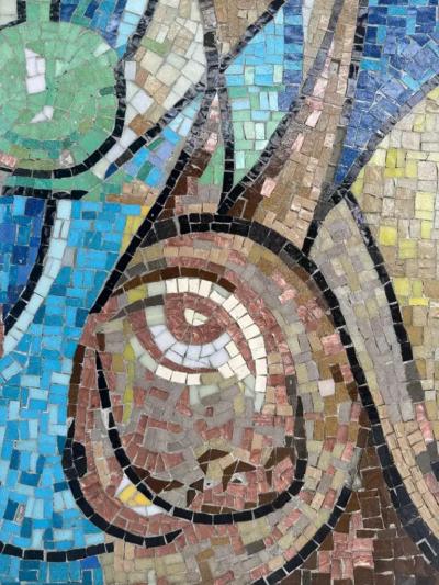 Enzo Gallo Enzo Gallo Monumental Marble Stone Mosaic Wall Sculpture