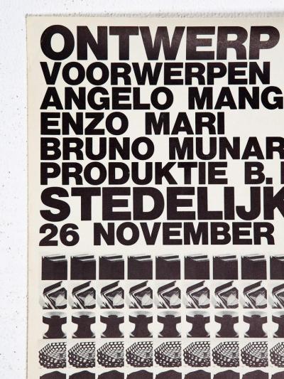 Enzo Mari Danese Exhibition Stedelijk Museum Original Poster 1966