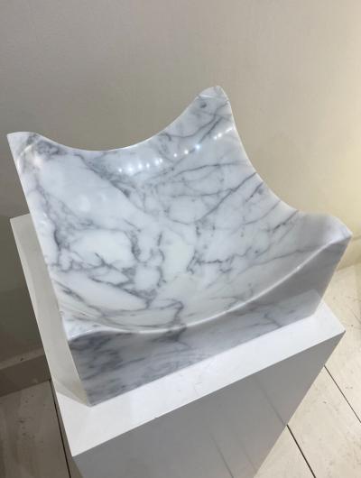 Enzo Mari Italian Paros L Marble Bowl by Enzo Mari