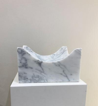 Enzo Mari Italian Paros L Marble Bowl by Enzo Mari