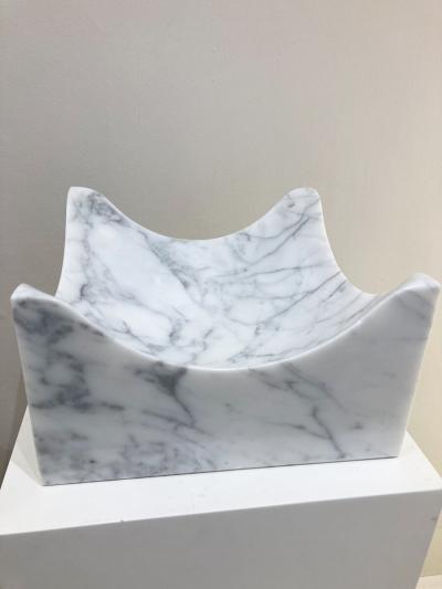 Enzo Mari Italian Paros L Marble Bowl by Enzo Mari