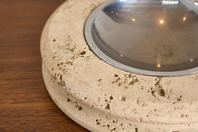 Enzo Mari Travertine Ashtray attrributed to Enzo Mari