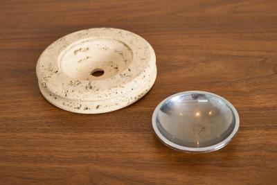 Enzo Mari Travertine Ashtray attrributed to Enzo Mari