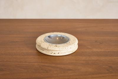 Enzo Mari Travertine Ashtray attrributed to Enzo Mari