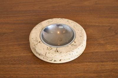 Enzo Mari Travertine Ashtray attrributed to Enzo Mari