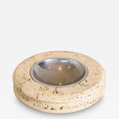 Enzo Mari Travertine Ashtray attrributed to Enzo Mari