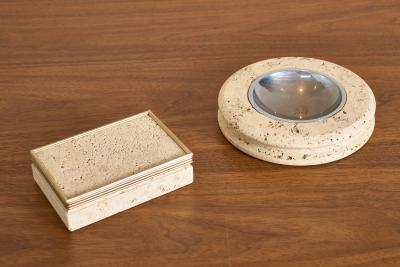 Enzo Mari Travertine Box attributed to Enzo Mari