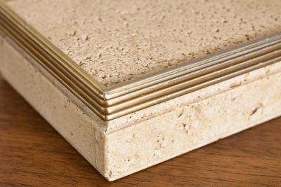 Enzo Mari Travertine Box attributed to Enzo Mari