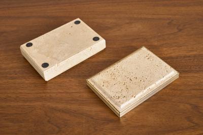 Enzo Mari Travertine Box attributed to Enzo Mari