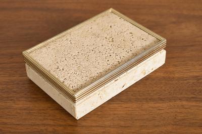 Enzo Mari Travertine Box attributed to Enzo Mari