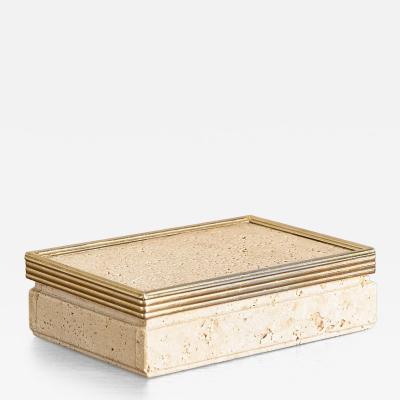 Enzo Mari Travertine Box attributed to Enzo Mari