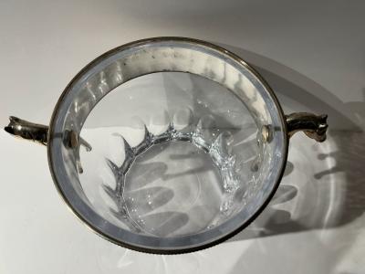Equestrian Silver and Crystal Champagne Cooler