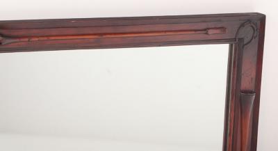 Equestrian themed carved walnut mirror for the horse lover circa 1900 