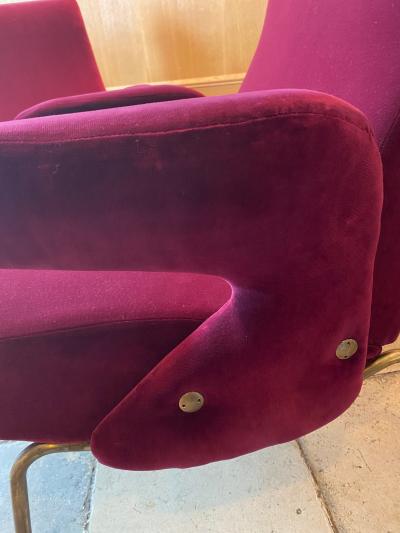 Erberto Carboni Pair of armchairs odel Delfino for Arflex Italy 1950s