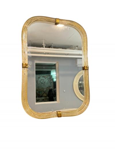 Ercole Barovier 1940s GOLD INCLUSION MURANO GLASS MIRROR CONSOLE BY ERCOLE BAROVIER