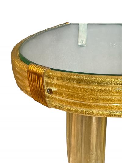 Ercole Barovier 1940s GOLD INCLUSION MURANO GLASS MIRROR CONSOLE BY ERCOLE BAROVIER