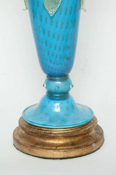 Ercole Barovier Barovier Tiffany Blue Murano Lamps