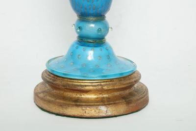 Ercole Barovier Barovier Tiffany Blue Murano Lamps