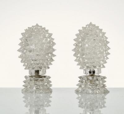 Ercole Barovier Ercole Barovier Murano pair of Table Lamps circa 1940