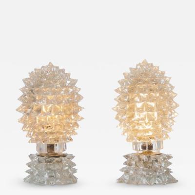 Ercole Barovier Ercole Barovier Murano pair of Table Lamps circa 1940