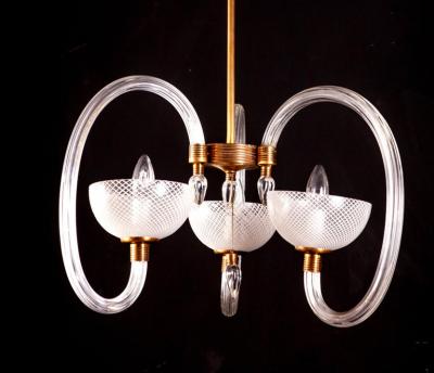 Ercole Barovier Ercole Barovier Precious Murano Chandelier Reticello Venice 1940s