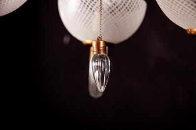 Ercole Barovier Ercole Barovier Precious Murano Chandelier Reticello Venice 1940s