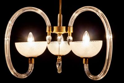 Ercole Barovier Ercole Barovier Precious Murano Chandelier Reticello Venice 1940s