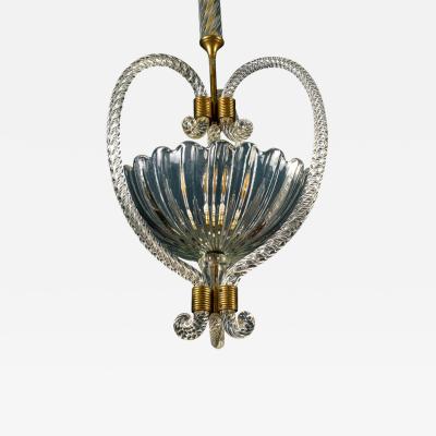 Ercole Barovier Exceptional Art Deco Chandelier or Lanterns by Ercole Barovier 1940