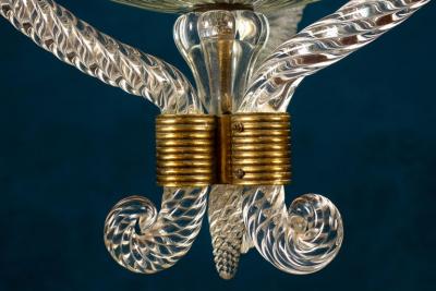 Ercole Barovier Exceptional Art Deco Chandelier or Lanterns by Ercole Barovier 1940