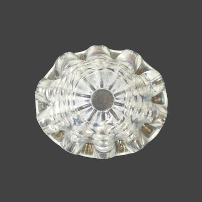 Ercole Barovier Iridescent Grosse Costolature Clam Shell Glass Bowl by Ercole Barovier