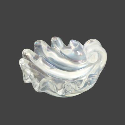 Ercole Barovier Iridescent Seashell Glass Bowl by Ercole Barovier