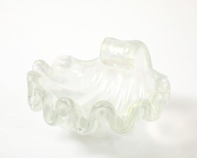 Ercole Barovier Iridescent Seashell Glass Bowl by Ercole Barovier