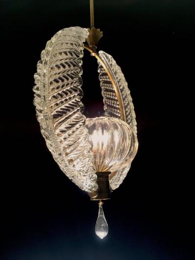 Ercole Barovier Lovely Murano Chandelier Art Deco by Ercole Barovier 1940s