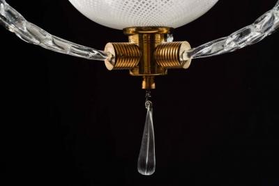 Ercole Barovier Murano Chandelier Reticello by Ercole Barovier 1950s
