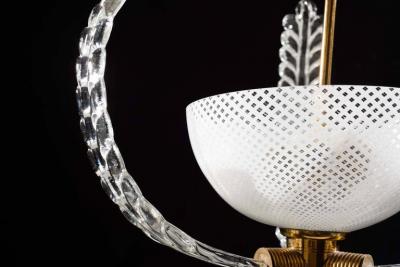 Ercole Barovier Murano Chandelier Reticello by Ercole Barovier 1950s