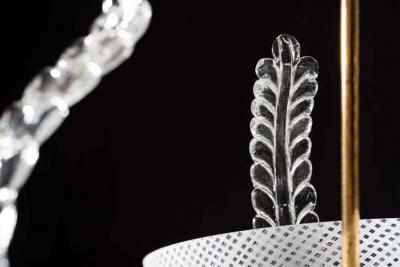 Ercole Barovier Murano Chandelier Reticello by Ercole Barovier 1950s
