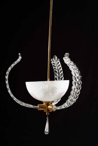 Ercole Barovier Murano Chandelier Reticello by Ercole Barovier 1950s