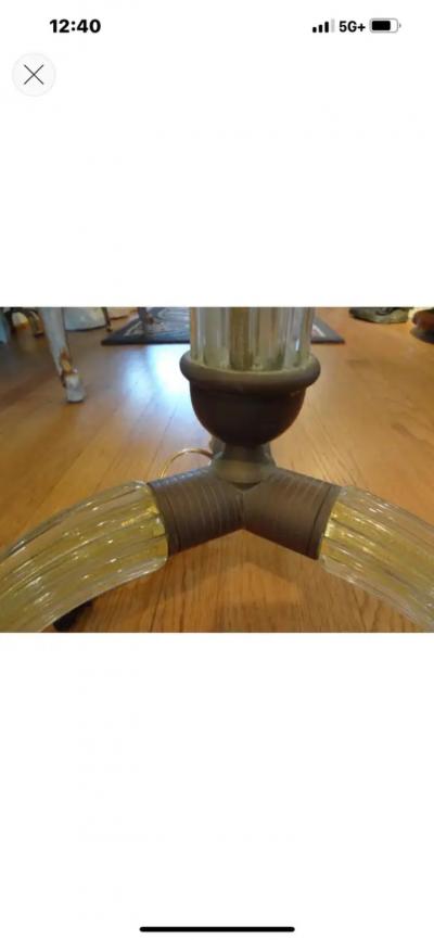 Ercole Barovier Murano Glass Tripod Floor Lamp By Barovier