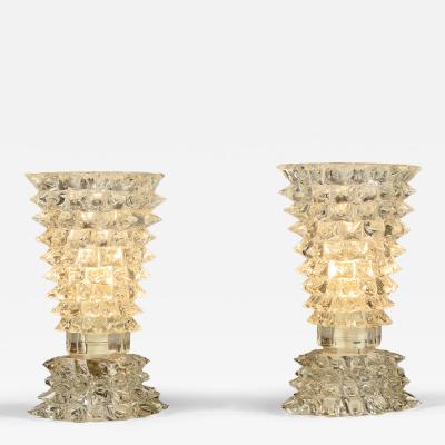 Ercole Barovier Pair of 1940s Italian Ercole Barovier Rostrato table lamps
