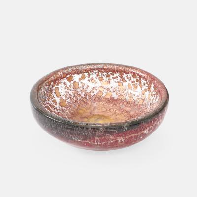 Ercole Barovier Porpora Glass Dish with Gold Inclusions by Ercole Barovier