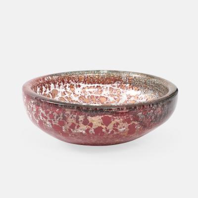 Ercole Barovier Porpora Glass Dish with Gold Inclusions by Ercole Barovier