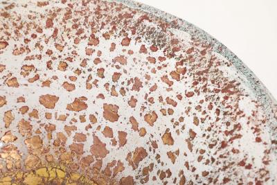 Ercole Barovier Porpora Large Glass Bowl with Gold Inclusions by Ercole Barovier