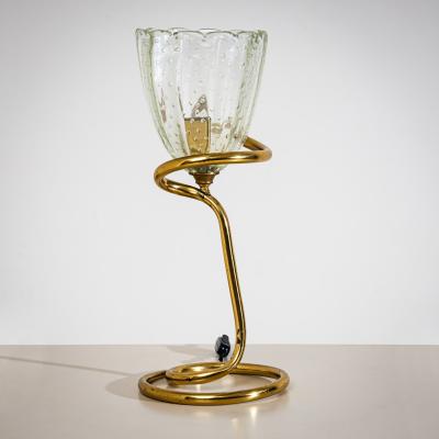 Ercole Barovier Table Lamp attributed to Ercole Barovier Italy Mid 20th Century